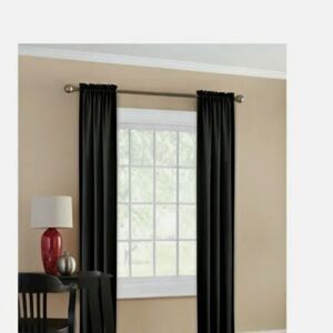 Mainstays size 30" x 63" two panels woven solid brick color and room darkening